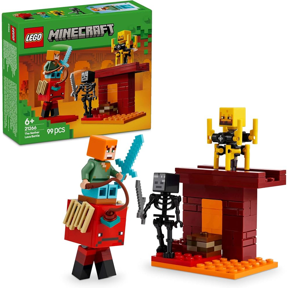 Lego Minecraft The Nether Lava Battle Building Blocks Set – 99 Pcs