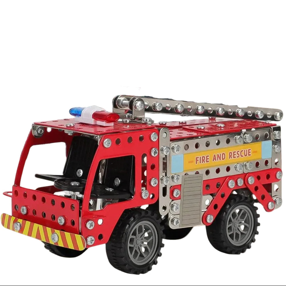 Rescue Fire Truck Metal STEM Building Set