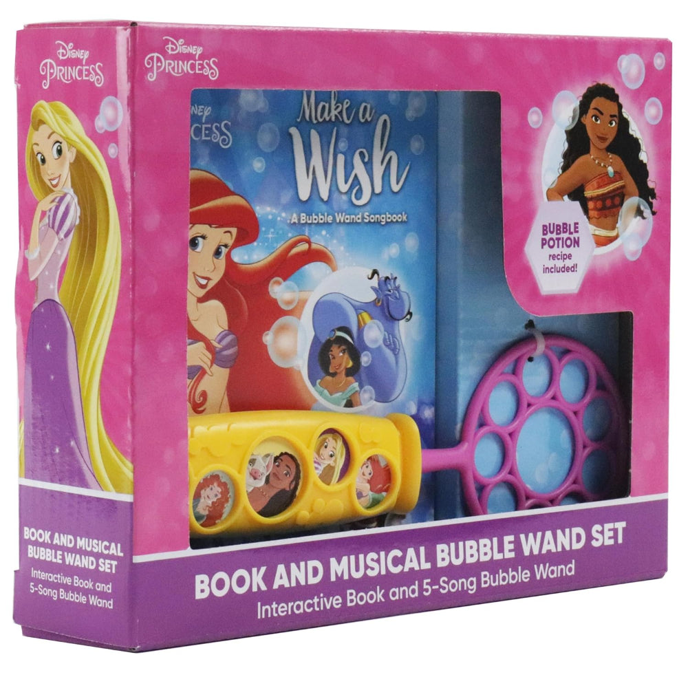 Disney Princess: Make a Wish Book and Musical Bubble Wand Sound Book Set