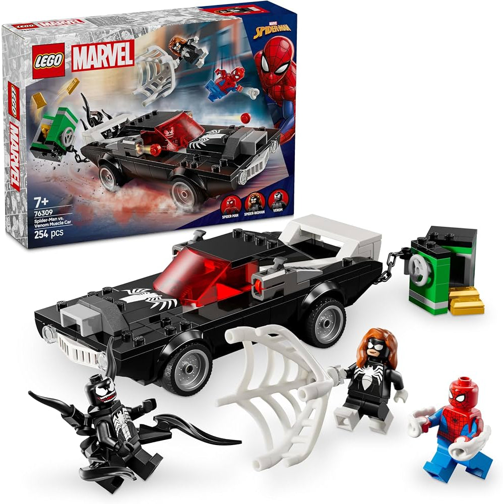 Lego Marvel Spider-Man vs. Venom Muscle Car Building Blocks Set – 254 Pcs