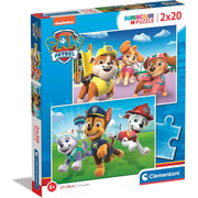 Clementoni Super Color 2 Paw Patrol Puzzles – 2X20Pcs