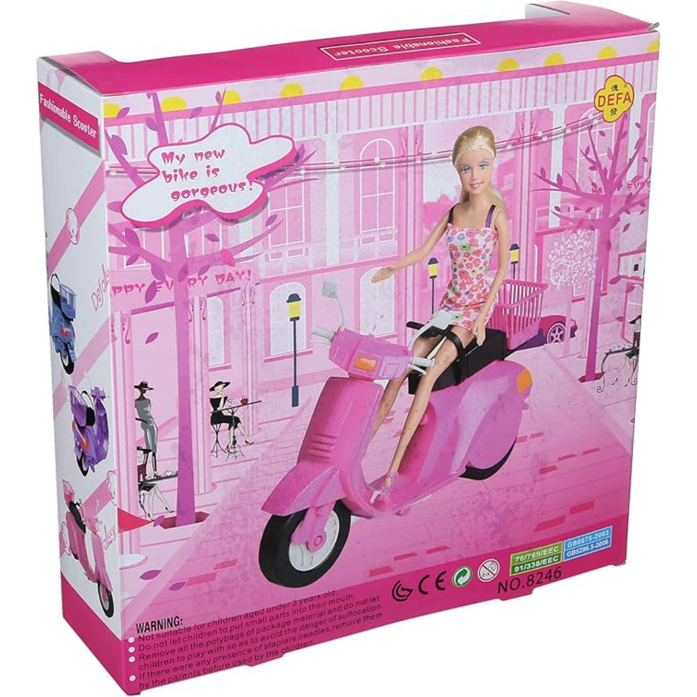 Defa Lucy Doll on a Scooter