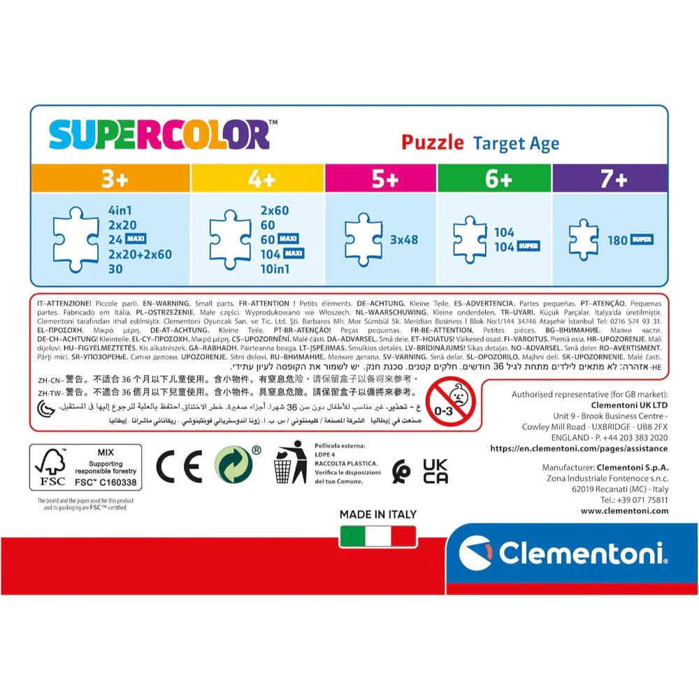 Clementoni Super Color Princesses Puzzle – 60Pcs