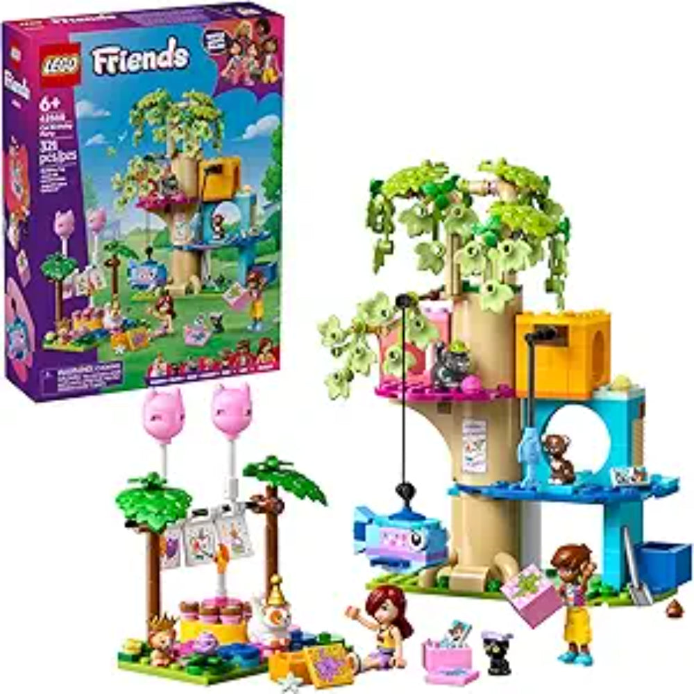 Lego Friends Cat Birthday Party & Tree House Set