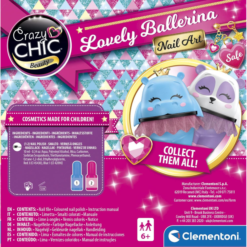 Clementoni Crazy Chic Lovely Ballerina Nail Set