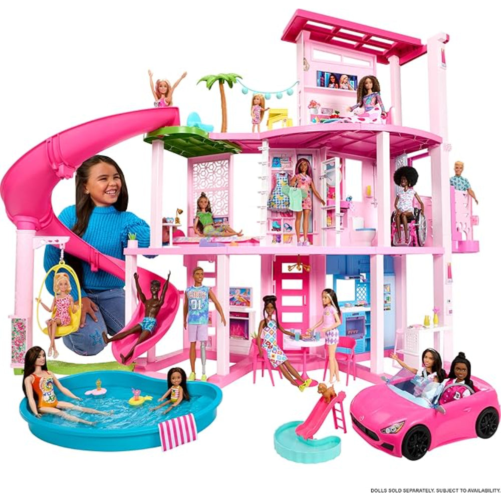 Mattel Barbie Dreamhouse Pool Party Dollhouse – 75 Pcs - Toys