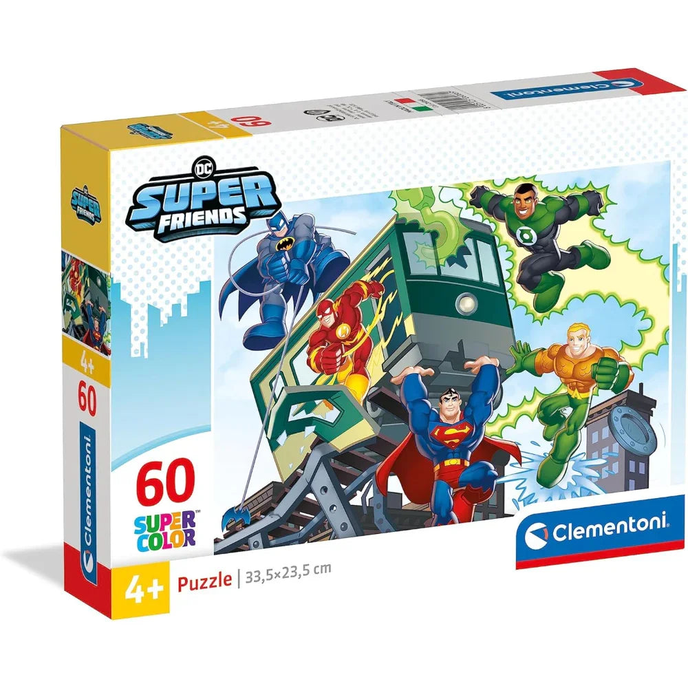 Clementoni DC Super Friends Super Color Puzzle – 60 Pcs - Toys