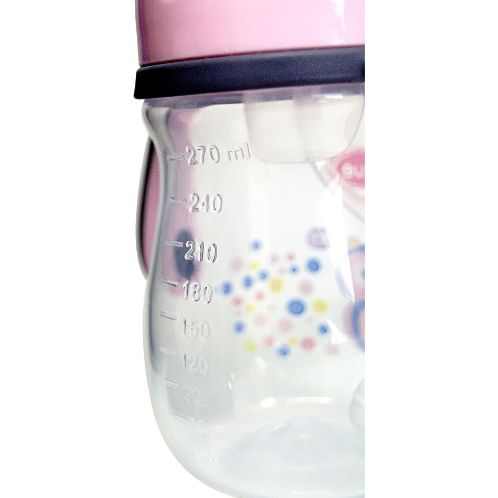 True Non-spill Cup with Weighted Straw 270ml 0-6m – Pink