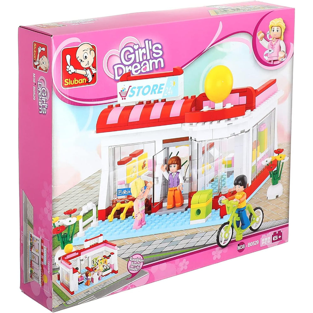 Sluban Girls Dream Supermarket Building Blocks Set - 289 Pcs