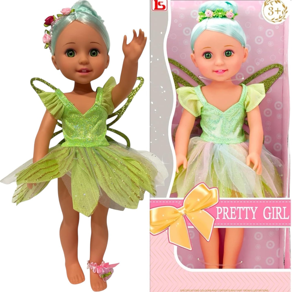 Pretty Girl Fairy Doll with Wings 35 cm - Toys - OKO