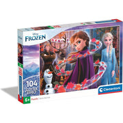 Clementoni Glittery Frozen Puzzle - 104Pcs