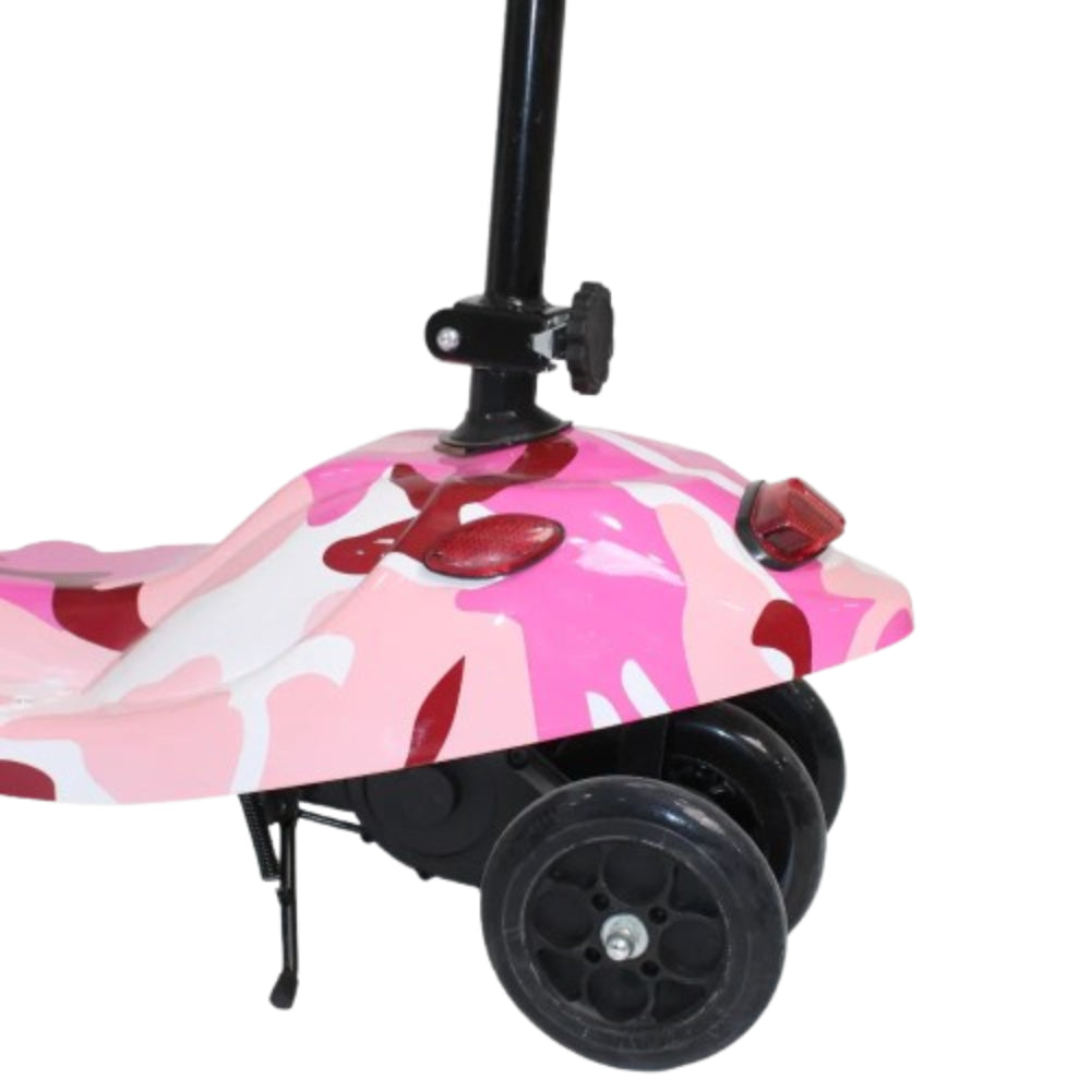 Electric Scooter for Kids with Headlight and Contact - Pink Camouflage