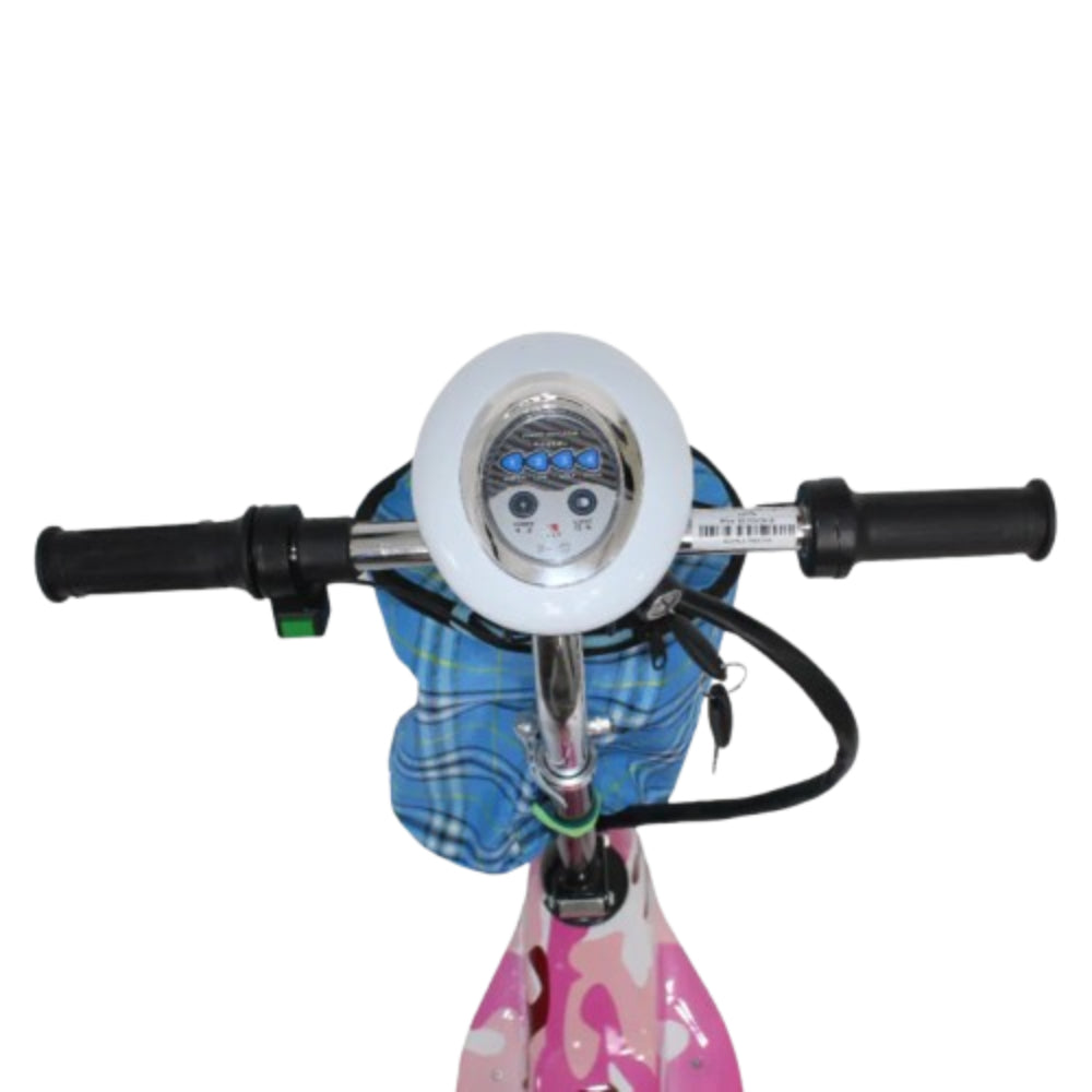 Electric Scooter for Kids with Headlight and Contact - Pink Camouflage