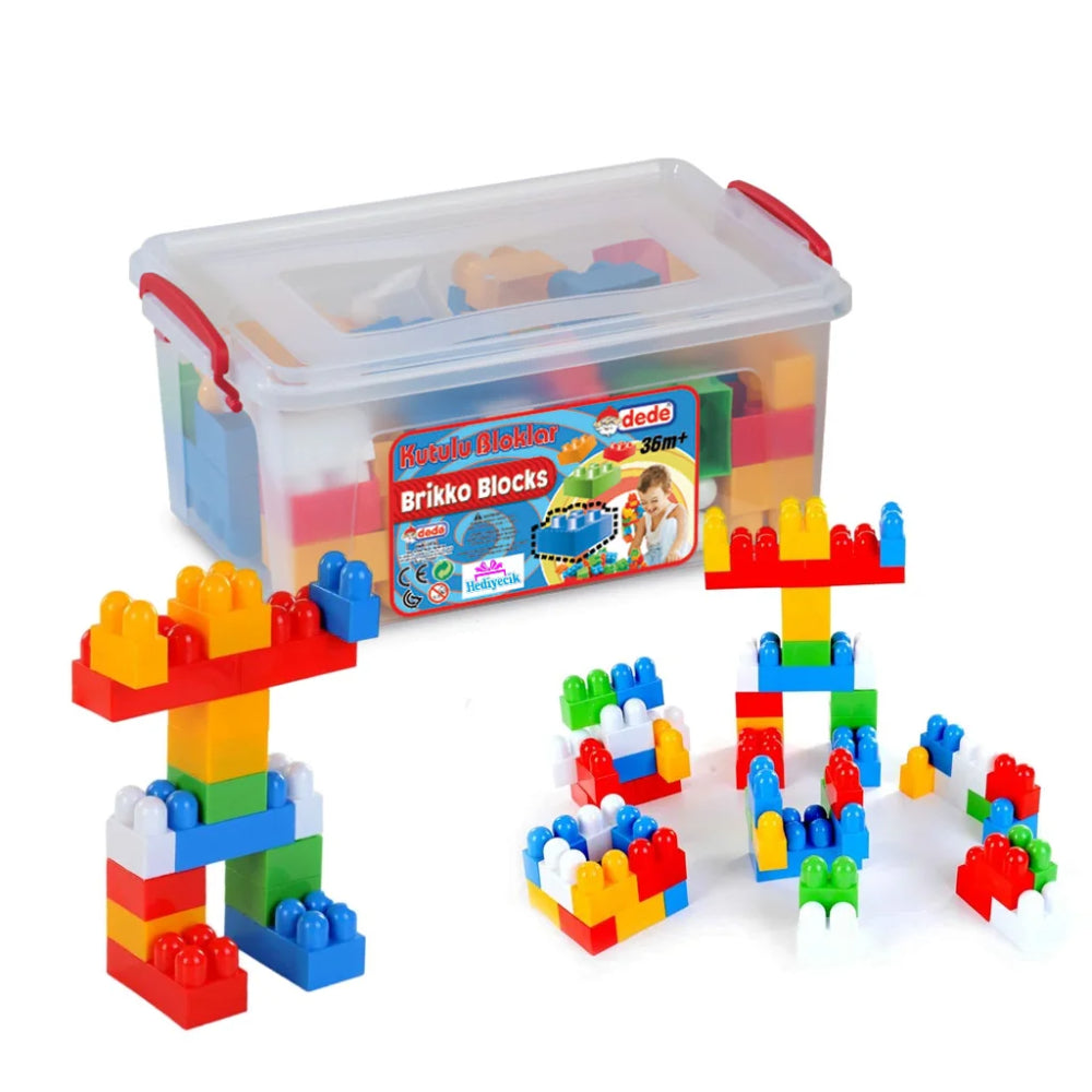 Dede Brikko Blocks in a Case - 58 Pcs