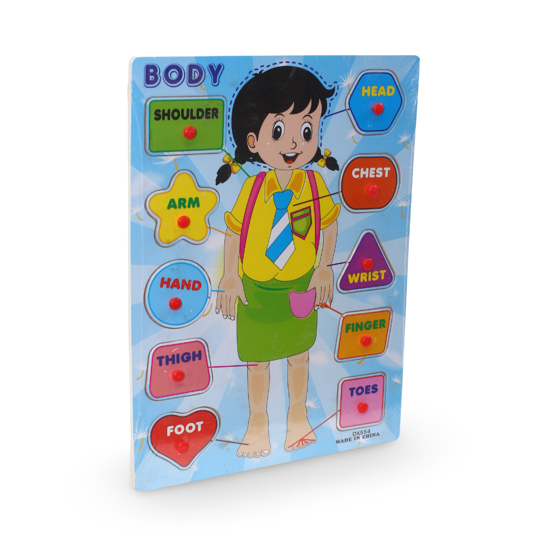 Human Body Knob Puzzle for Girls – Wooden Educational Puzzle - Toys - Bright Future