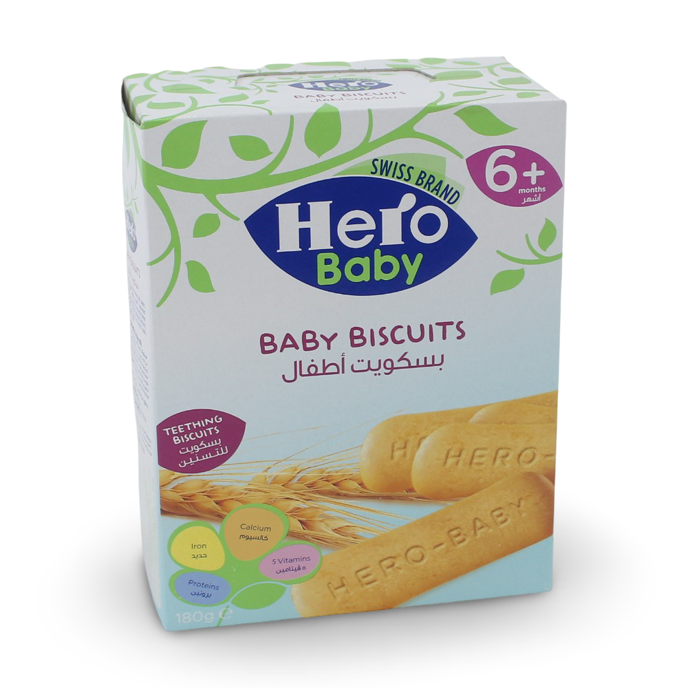 Hero Baby Teething Biscuits For 6 Months 180g - Baby Essentials