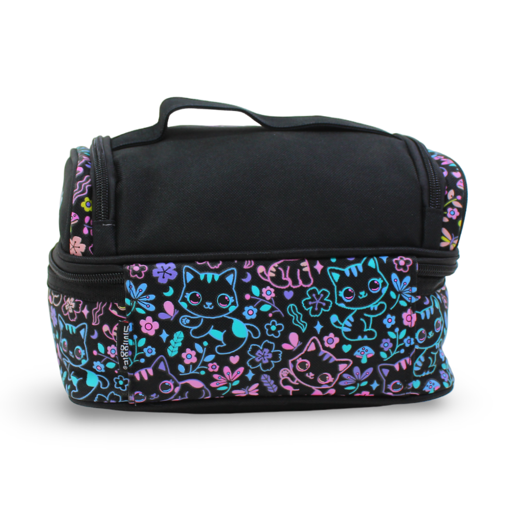 Smiggle Dreamy Flower Cat Double-Decker Insulated Lunch Bag