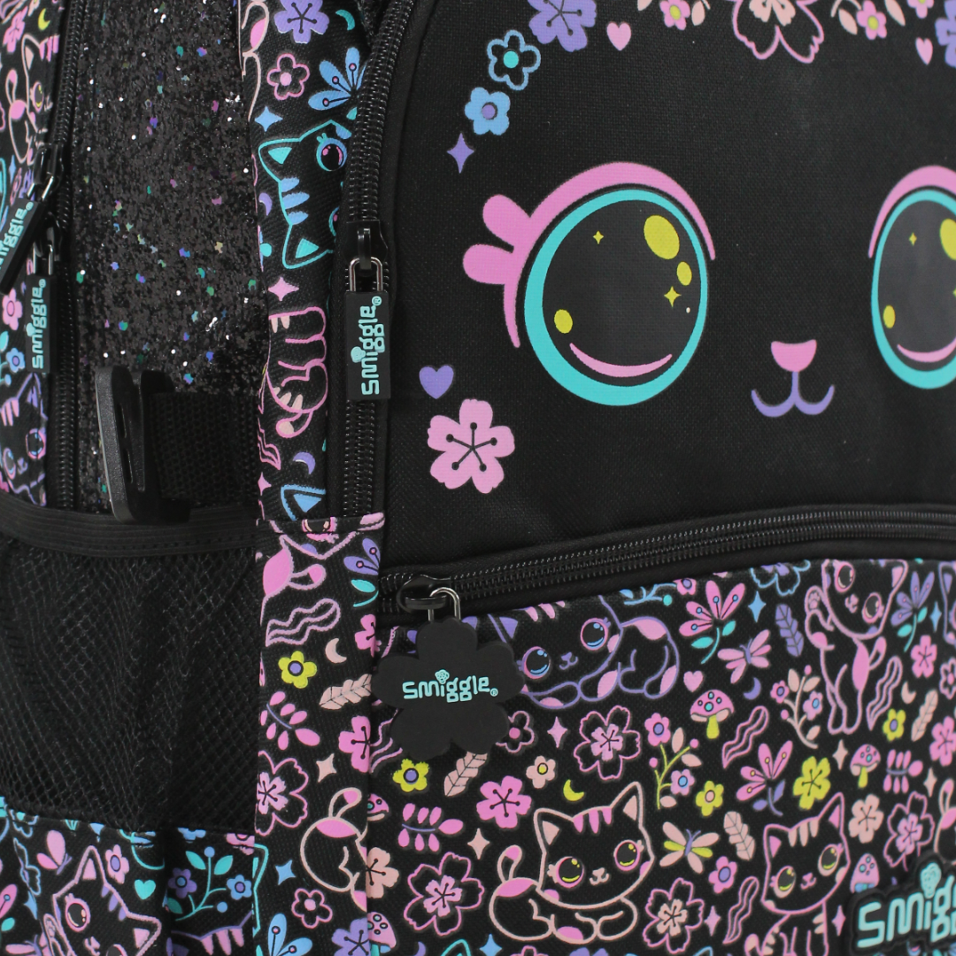 Smiggle Black Eclipse Classic Attach Backpack – 16 Inches