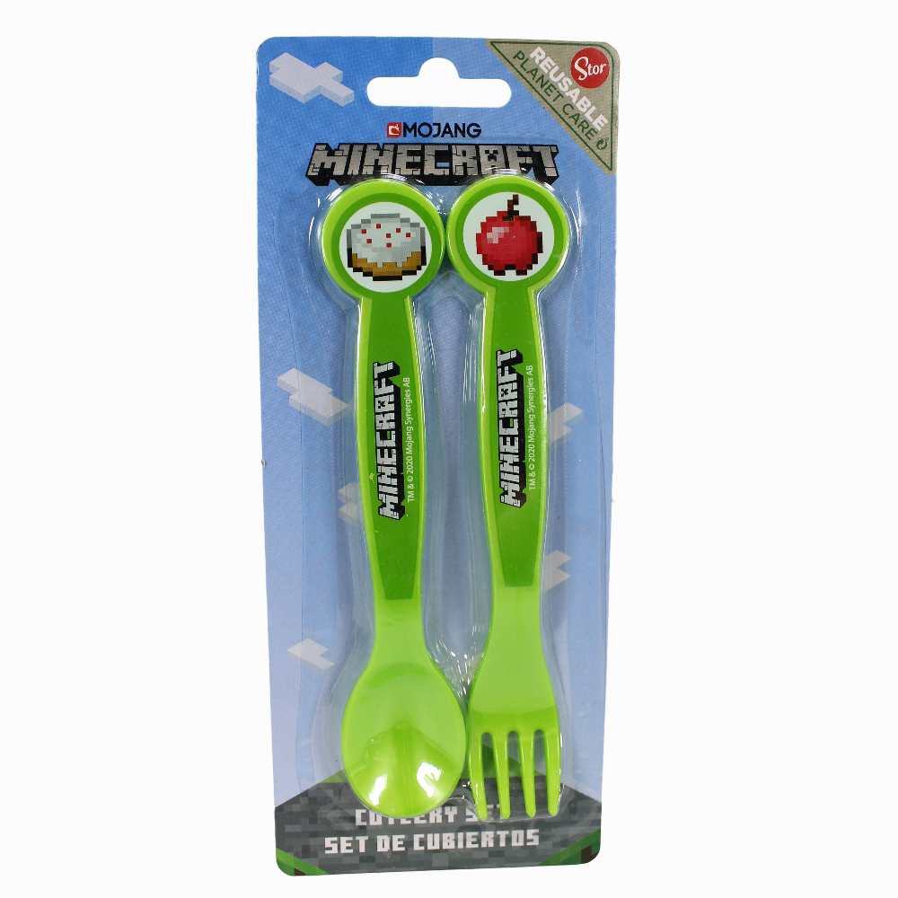 Stor Minecraft Children's Cutlery Spoon Fork Set