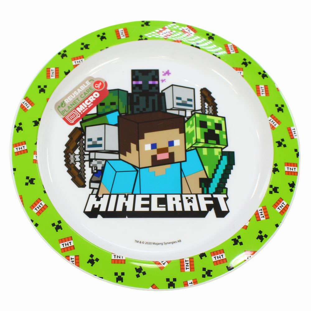 Stor Minecraft Plastic Microwavable Plate