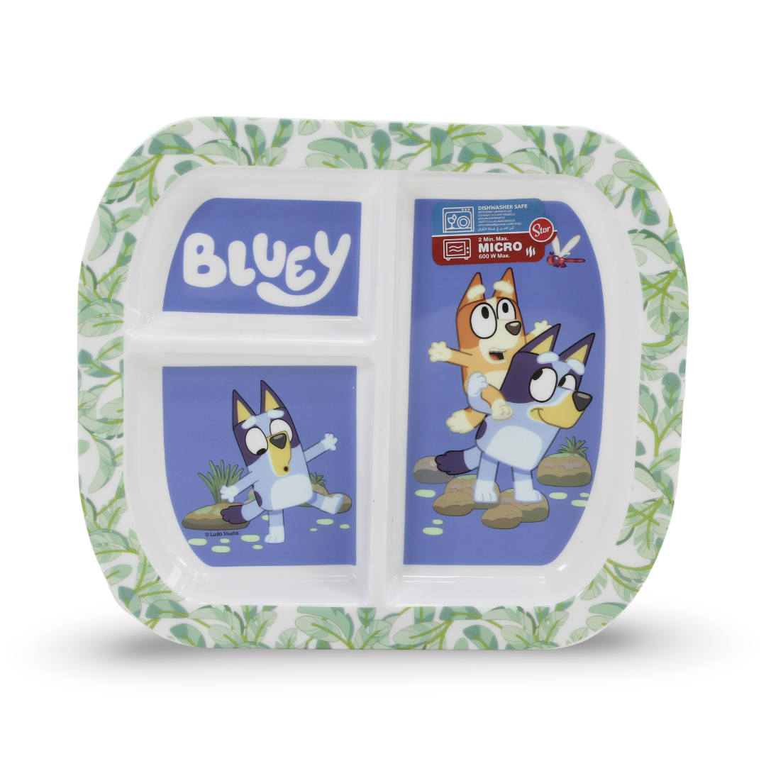 Stor Bluey 3-Section Reusable Microwave Plate