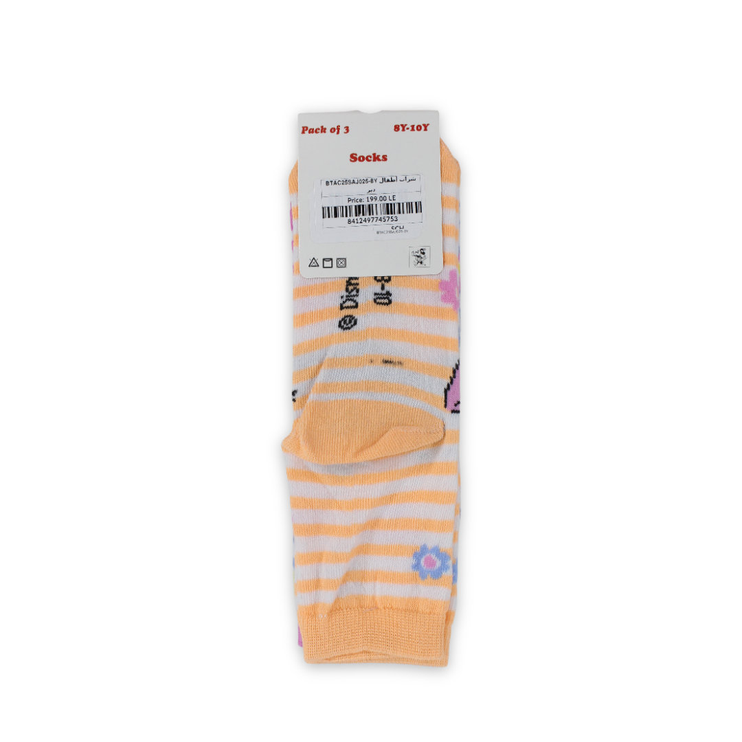 Girls Minnie Mouse Socks – Pack Of 3