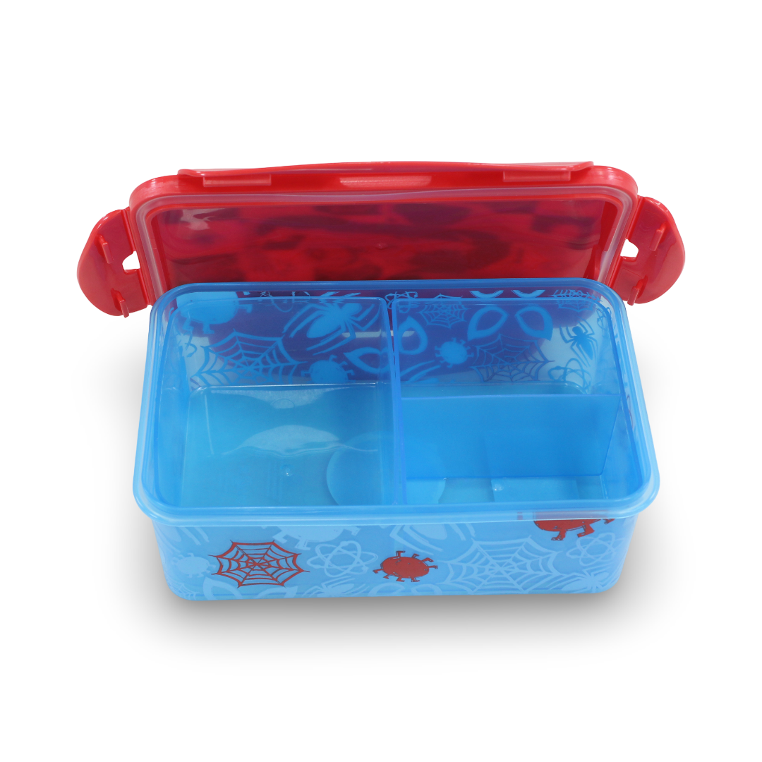 Stor Spider-Man Rectangular Food Container with Removable Compartments – 1190ml
