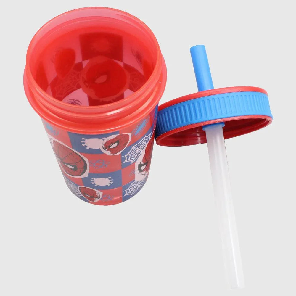 Stor Spiderman Leakproof Silicone Straw Tumbler 465 ML