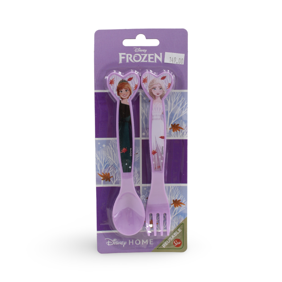 Stor Frozen Cutlery Set (Fork and Spoon) – Purple - Assortments