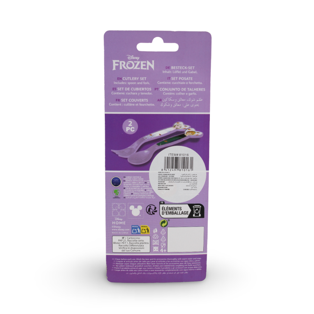Stor Frozen Cutlery Set (Fork and Spoon) – Purple