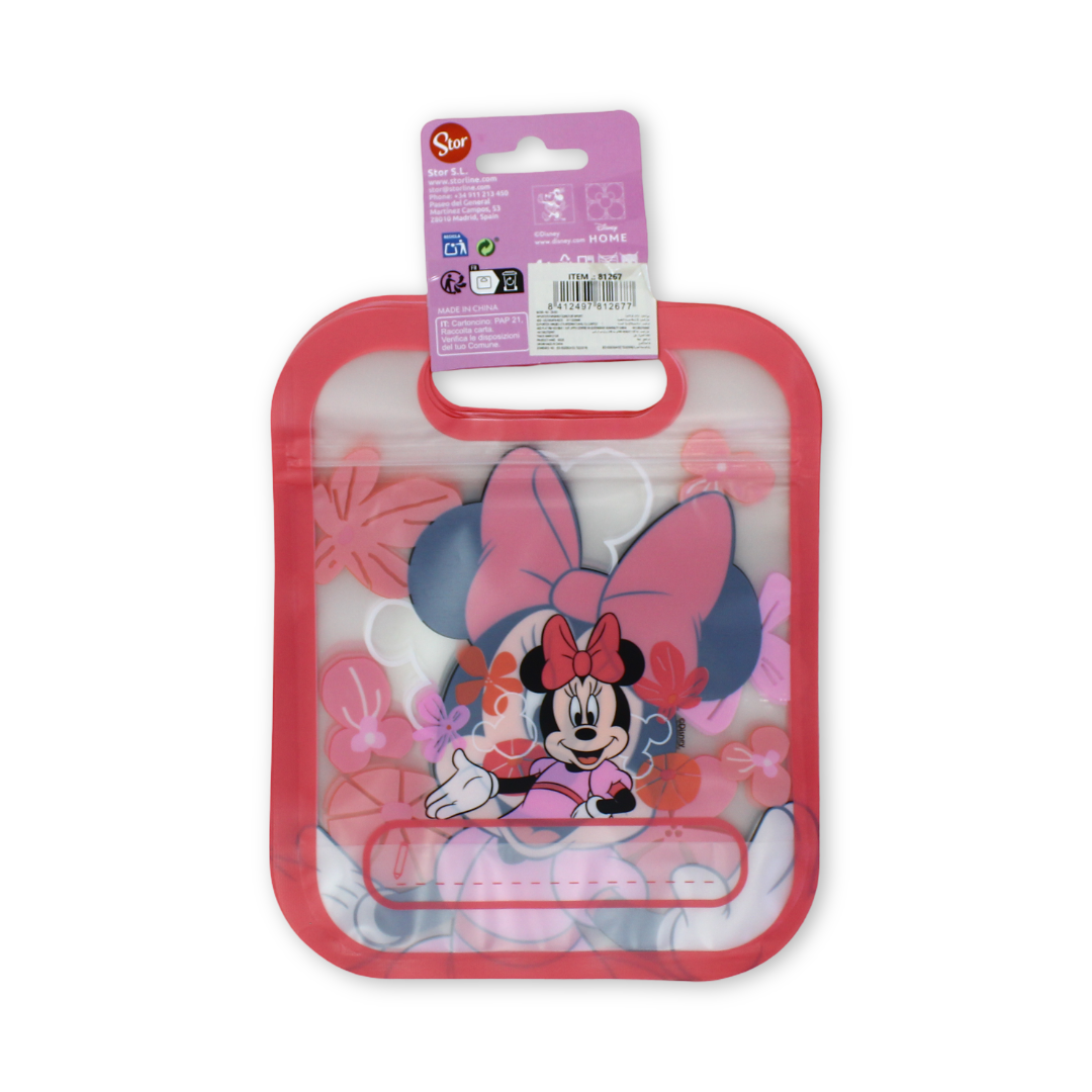 Stor 4-Piece Minnie Mouse Reusable Zipper Bag Set