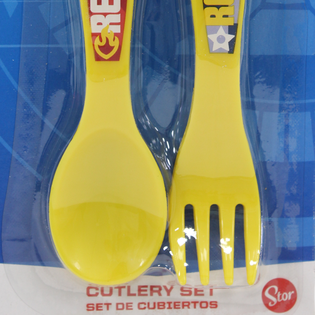 Stor Paw Patrol Cutlery Set (Fork and Spoon) – Yellow