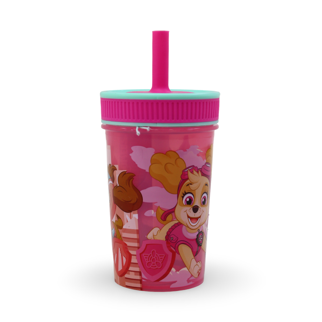 Stor Paw Patrol Skye Pink Silicone-Straw Tumbler – 420ml