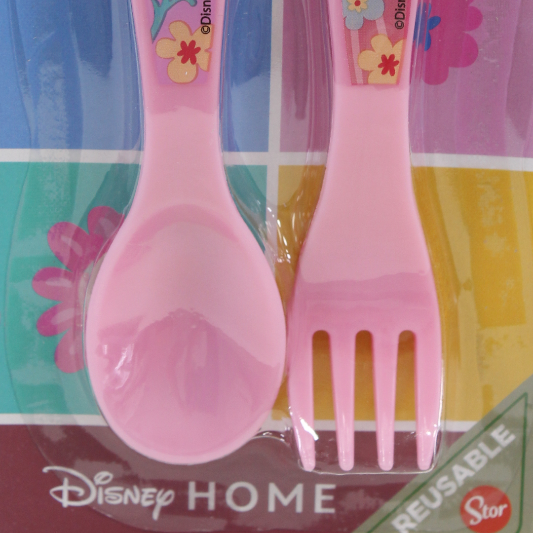 Stor Princess Cutlery Set (Fork and Spoon) – Pink