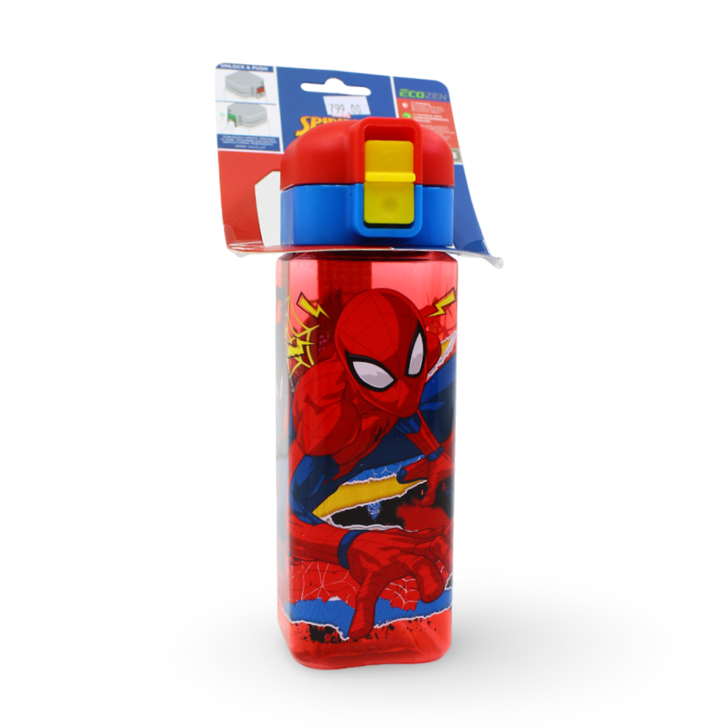 Stor Spider-Man Water Bottle with Flip-Up Lid – 550ml