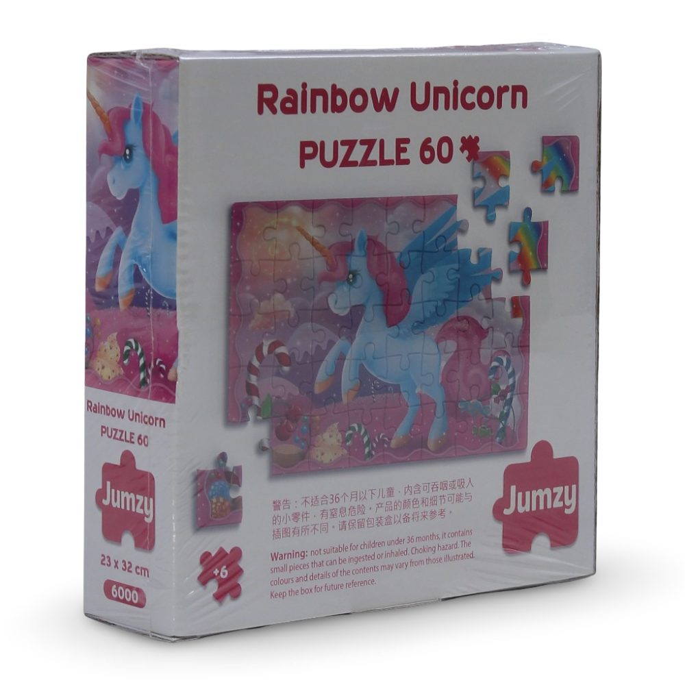 Jumzy Rainbow Unicorn Puzzle – 60 Pieces