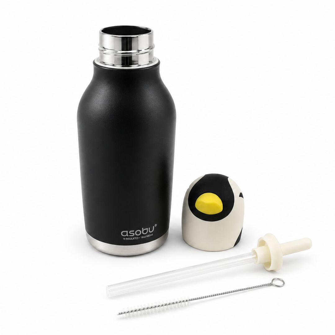 Asobu Bestie Penguin Bottle 460ml – Black