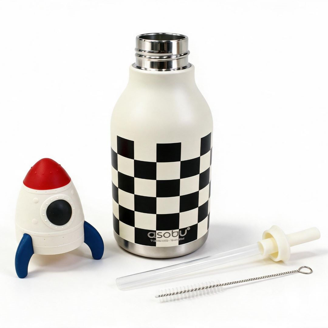 Asobu Bestie Chekers Rocket Bottle 460ml – Black