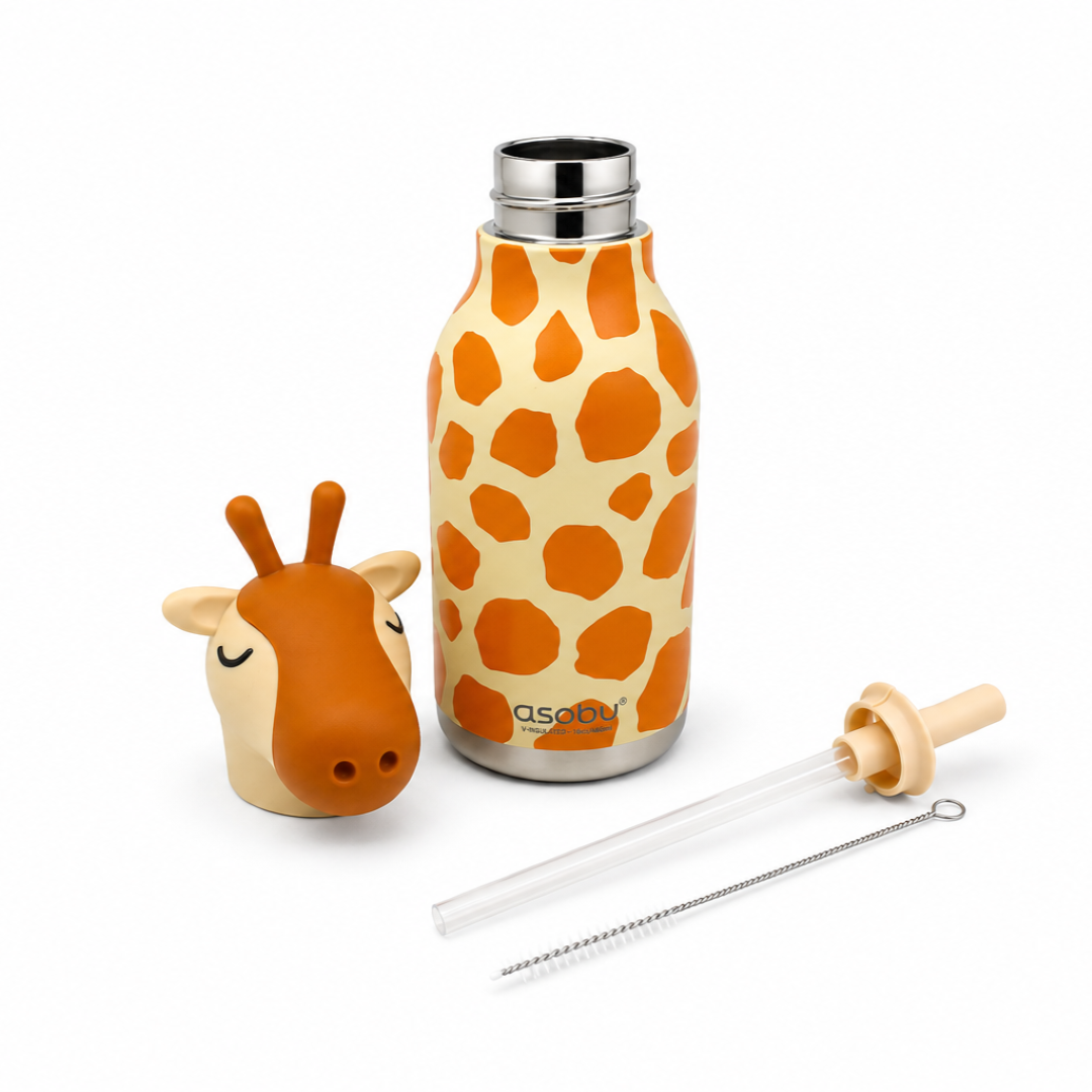 Asobu Bestie Giraffe Bottle 460ml – Beige