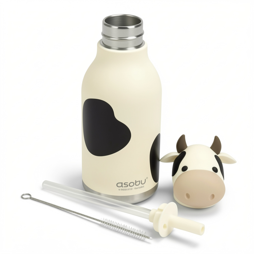 Asobu Cow Bestie Bottle 460ml – White