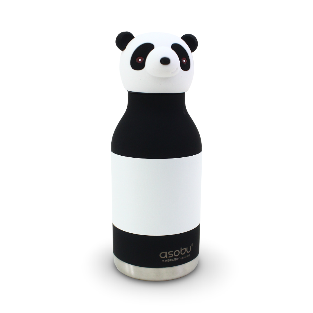 Asobu Bestie Panda Bottle 460ml – White & Black