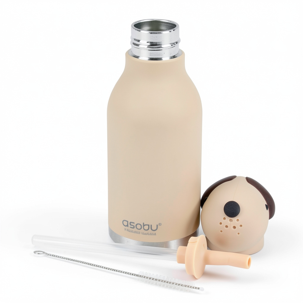 Asobu Dog Bestie Water Bottle 460ml – Beige