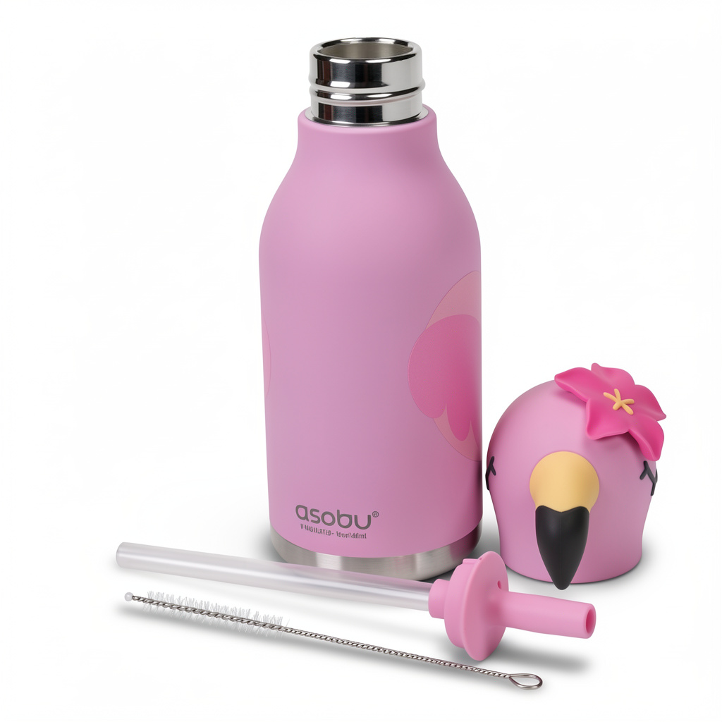 Asobu Bestie Flamingo Bottle 460ml – Pink