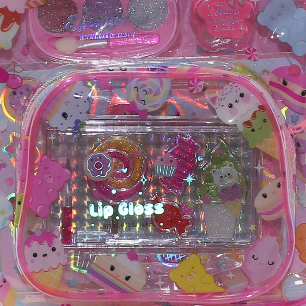 Hot Focus Makeup Backpack – Pink with Sweet Treats Design