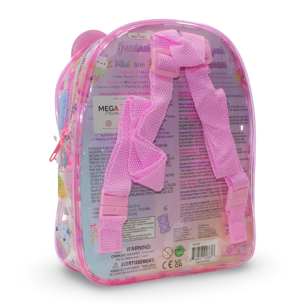 Hot Focus Makeup Backpack – Pink with Sweet Treats Design