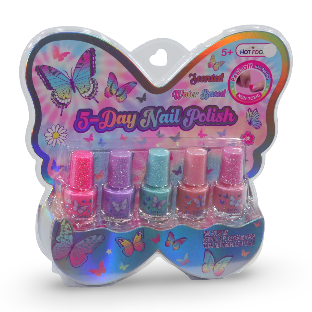 Hot Focus Scented Water Based 5-Day Nail Polish Set