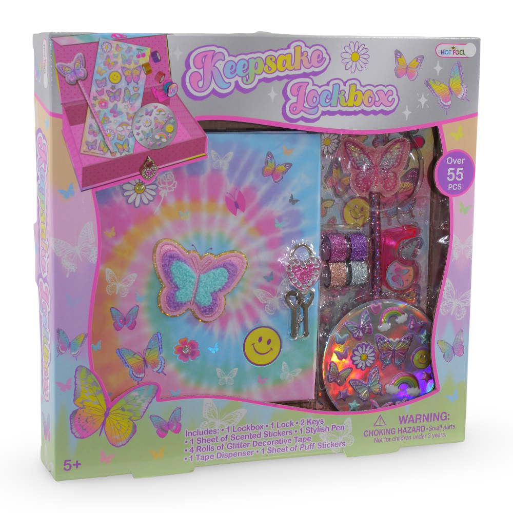 Hot Focus Butterfly Keepsake Lockbox Set - Assortments