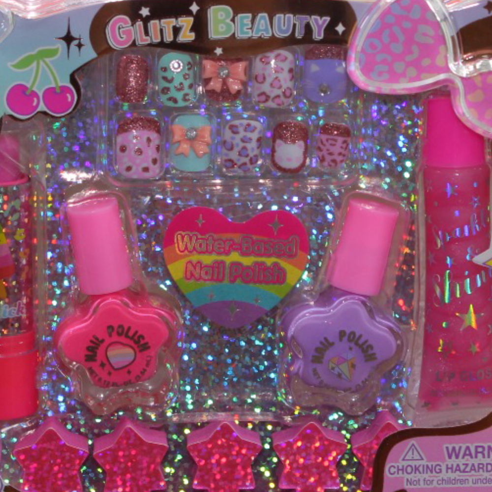 Hot Focus Glitz Beauty Leopard-Shaped Water-Based Nail Polish Set