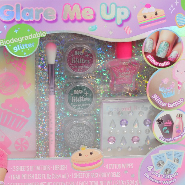 Hot Focus Glitter Sweet Beauty & Nail Fashion Set