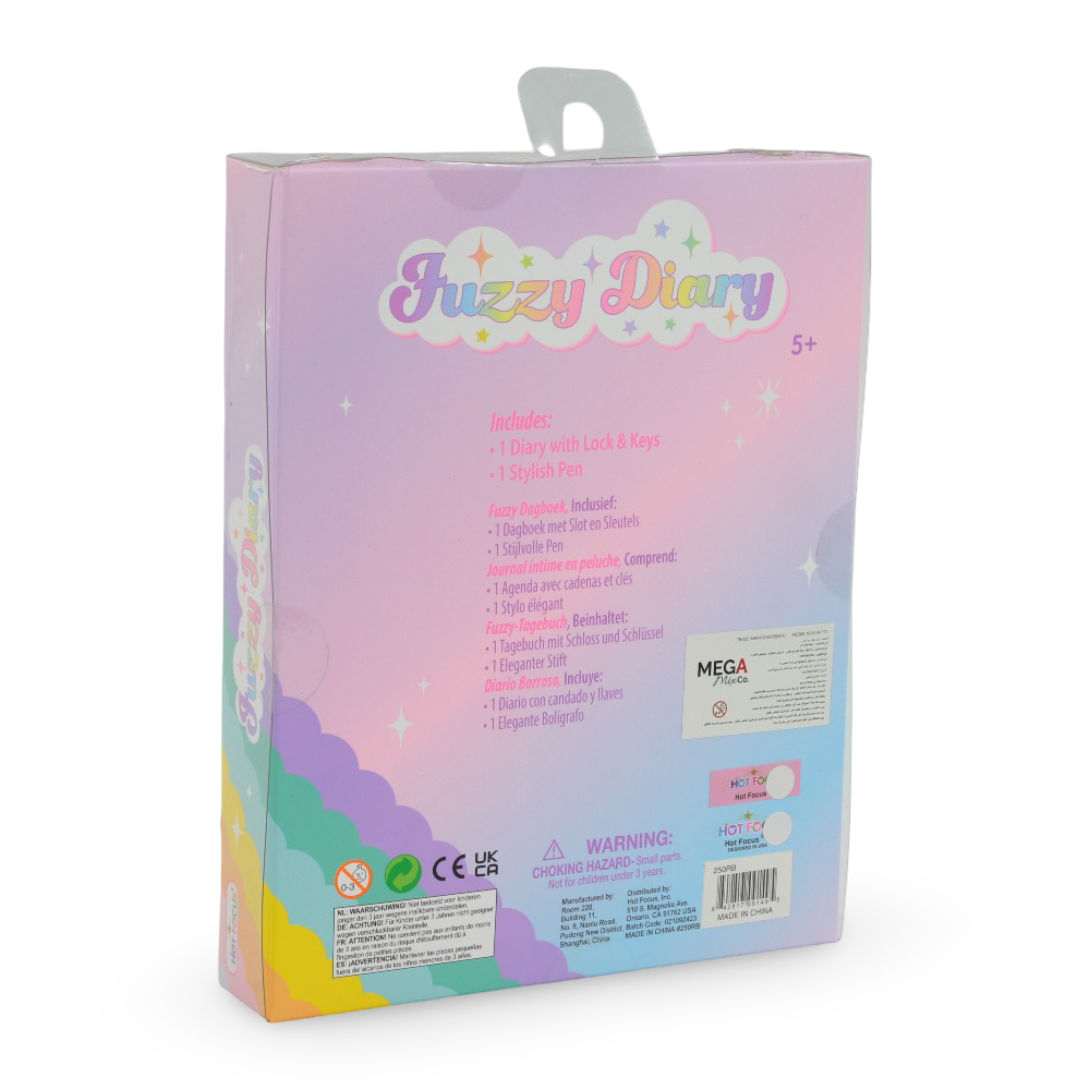Hot Focus Light-Up Fuzzy Diary – Unicorn Design